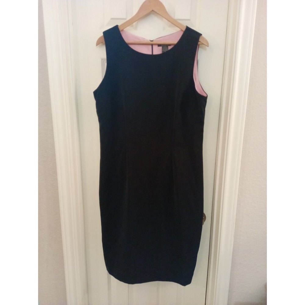 Women's T & Company Classy Black Midi Career Sleeveless Dress Size 16
